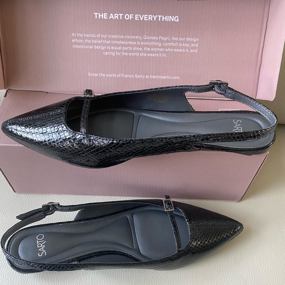 Franco SARTO leather sling flats - Picture 5 of 7